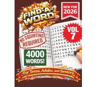 FIND-A-WORD Search Puzzle Book- New for 2026! 4000 Words-NO SQUINTING REQUIRED! VOL 7: Puzzles to keep you entertained for hours. Great for vacation, ... 8.5x11 Format. (FIND-A-WORD 15 Volume Series)
