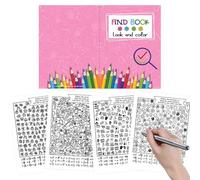 Find And Coloring Book For Kids,Cartoon Character Coloring Activity Book | Creative And Fun Game With Search And Coloring Activities For Home Beach And
