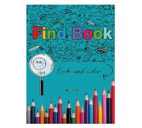 Find and Paint Book | Cartoon Painting Activity Teens Relaxation - Creative Thick Boys and Girls Color Toy Look and Find Activity for Fun Learning Experience