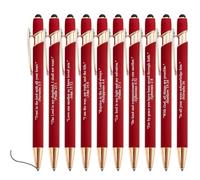 Find Daily Strength: Premium Comfort Bible Verse Pens - 10PCS, 2025 New Inspirational Bible Verse Ballpoint Pen, Funny Christian Stylus Pen with Inspirational Quotes, Retractable Black Ink Pens
