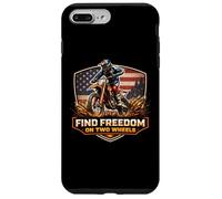 Find Freedom On Two Wheels American Dirt Bike MX Rider USA Case for iPhone 7 Plus/8 Plus