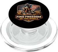 Find Freedom On Two Wheels American Dirt Bike MX Rider USA PopSockets PopGrip for MagSafe