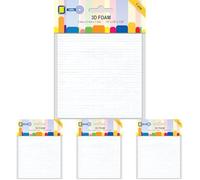 Find It Trading JEJE 3D Foam Dot Mini Squares - 1 mm, White (Pack of 4)