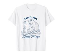 Find Joy in the Little Things Vintage Feline Lover Funny Cat Value Graphic T-Shirt