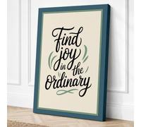 Find Joy in the Ordinary Canvas Wall Art Print 30x20 Inch