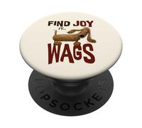 Find Joy It Wags Funny Dachshund Dog Humor PopSockets Adhesive PopGrip