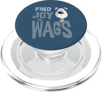 Find Joy It Wags Funny Dog Lover Cartoon Design PopSockets PopGrip for MagSafe