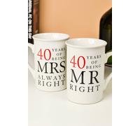Find Me A Gift 40 Years Of Being Right Anniversary Mug Multi