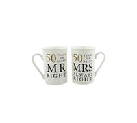 Find Me A Gift 50 Years Of Being Mr Right And Mrs Always Right Mugs Multi One Size