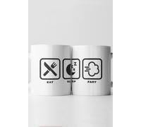 Find Me A Gift Eat, Sleep, Icon Mugs (1 Mug Fart) Multi One Size