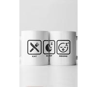 Find Me A Gift Eat, Sleep, Icon Mugs (1 Mug Snore) Find Me A Gift Multicolor