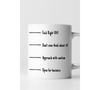 Find Me A Gift Funny Fill Line Mugs (1 Mug Open For Business) Find Me A Gift Multicolor