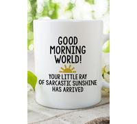 Find Me A Gift Good Morning World Sarcastic Mug Find Me A Gift Multicolor