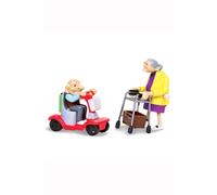 Tobar Wind-up Toy Pack Racing Granny & Grandad - Party & Stocking Fillers, Multicolor