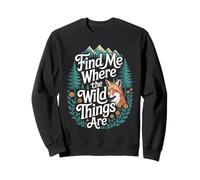 Find Me Where the Adventure Begins Fox Forest Mountain Trip Sweatshirt