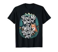 Find Me Where The Adventure Begins Fox Forest Mountain Trip T-Shirt