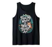 Find Me Where The Adventure Begins Fox Forest Mountain Trip Tank Top