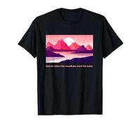 Find Me Where The Mountains Nature Loving Backpacker Gift T-Shirt