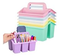 Find Scrapblooms Plastic Caddy For Classroom,Office,Home,6-pack Storage Caddy For Pencil,Pen,Craft Tools (Pastel Color)