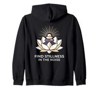 Find Stillness In The Noise Hatha Yoga Practitioner Zip Hoodie