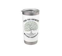Find The Answers Within Yourself Good Karma Tree Stainless Steel Insulated Tumbler