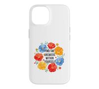 Find the Answers Within Yourself Quote Watercolour Poppies Case for iPhone 14