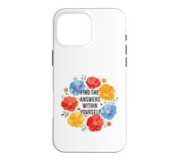 Find the Answers Within Yourself Quote Watercolour Poppies Case for iPhone 16 Pro Max