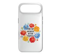 Find the Answers Within Yourself Quote Watercolour Poppies Case for iPhone Air