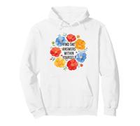 Find the Answers Within Yourself Quote Watercolour Poppies Pullover Hoodie