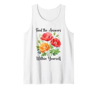 Find The Answers Within Yourself Watercolour Poppis Tank Top