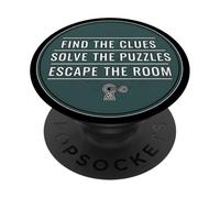 Find The Clues Solve The Puzzles Escape Room Lover Phrase PopSockets Adhesive PopGrip