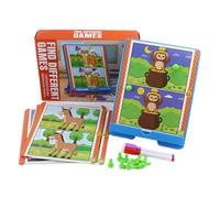 Find the Differences Games | Entertaining and Competitive, Educational and Fun Toy for Develops Hand-Eye Coordination - Ideal for Home, Travel and School