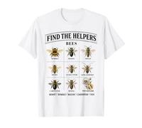 Find The Helpers Bees Garden Nature Study Pollinators T-Shirt