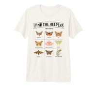 Find The Helpers Moths Garden Nature Study Pollinators Premium T-Shirt