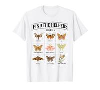 Find The Helpers Moths Garden Nature Study Pollinators T-Shirt