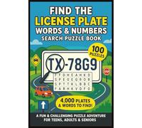 Find The License Plate Word & Number Search Puzzle Book For Teens, Adults & Seniors: Brain Games Large Print | 100 Puzzles, 4000 Number Plate Formats ... For Christmas, Holiday, Relax & Birthday