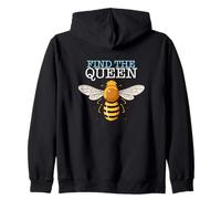 Find the Queen Bee Apiary Insect Entomology Zip Hoodie