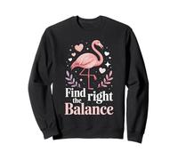 Find The Right Balance Flamingo Crown Sun Sweatshirt