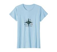 Find Trail: Wilderness Adventure Compass Logo T-Shirt, Women, Baby Blue, XS