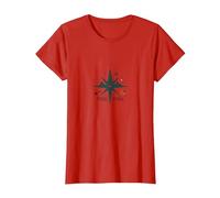 Find Trail: Wilderness Adventure Compass Logo T-Shirt, Women, Red, S