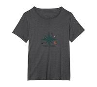 Find Trail: Wilderness Adventure Compass Logo T-Shirt, Women's Plus, Dark Heather Grey, 1X