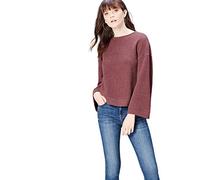 find. Women's Soft Touch Bell Sleeve Sweatshirt, Red (Tawny Port), Medium