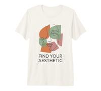 Find Your Aesthetic Abstract Face Line Art Boho Premium T-Shirt