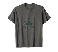 Find Your Balance: Yoga and Justice Harmony Logo T-Shirt, Men, Asphalt Grey, Medium