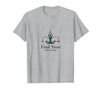 Find Your Balance: Yoga and Justice Harmony Logo T-Shirt, Men, Heather Grey, L