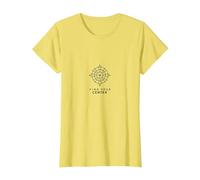 Find Your Center Compass Design Inspirational T-Shirt, Women, Lemon, XL