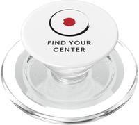 Find Your Center - Minimal Zen Design PopSockets PopGrip for MagSafe