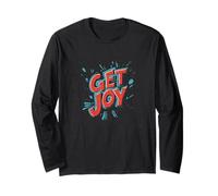Find Your Cheerful Side with this Get Joy Emblem Long Sleeve T-Shirt