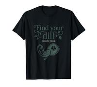Find Your Dill Pickleball Paddle Yin Yang Blush Pink & Green T-Shirt