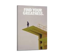 Find Your Greatness Wall Art, Minimalist Print, Self-Discovery Poster, Elegant Canvas Picture Artistic Wall Mural Modern Hanging Decor Poster24x36inch(60x90cm)